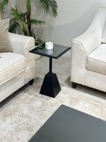 طقم طاولة ضيافة مع 4 خدمة لون أسود موديل عصري #MK