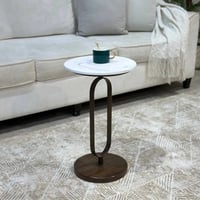 طاولة خدمة سطح رخام قاعدة حديد متين