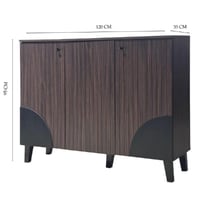 دولاب أحذية ماليزي مودرن لون كافي 3 باب مقاس 120 س...