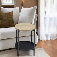 طاولة خدمة خشبية دورين لون بيج 40x40x55 سم