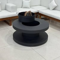 منقل شوي دائري حديد أسود winter