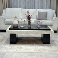 طقم طاولة ضيافة بديل رخام – فخامة طبيعية