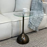 طاولة خدمة زجاج شفاف