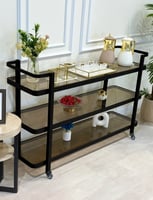 عربية تقديم 3دور لون شمباني زجاج