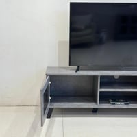 طاولة بلازما خشب ماليزي لون رمادي *أوتلت