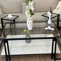 طقم طاولة دورين سطح زجاج 5قطع