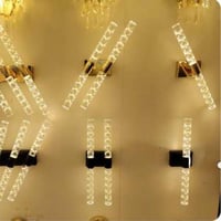 اضاءة جدارية مودرن لونين ذهبي و اسود باحجام مختلفة...