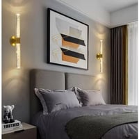 اضاءة جدارية مودرن اكريليك لونين اسود و برونزي- 3...