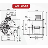 مروحة تدفق محوري HTM الهيثم JAF-BA12