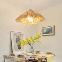 نجف سقف بوهيمي ريفية من الخيزران