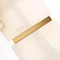 مصباح طاولة طربوش قماش ابيض قاعدة رخام لمبة ليد E2...