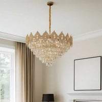 ثريا سقفية كريستال لون ذهبي- باحجام مختلفة- اضاءة...