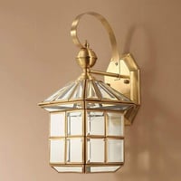 اضاءة جدارية خارجية ذهبي E27