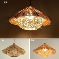 نجف سقف بوهيمي ريفية من الخيزران