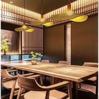 نجف سقف بوهيمي ريفية من الخيزران