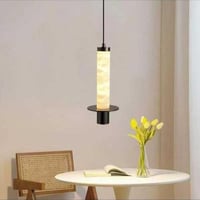 ثريا علاقي مودرن رخام-لونين ذهبي و اسود-اضاءة اصفر...