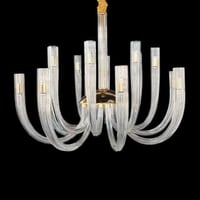 ثريا مودرن ذهبية بكارات باحجام مختلفة-اضاءة ليد