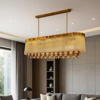 ثريا كريستال سقفية مودرن لون ذهبي– تصميم فاخر لصال...