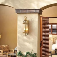 اضاءة جدارية خارجية ذهبي E27