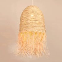 ثريا علاقي بوهيمي من الخيزران مقاس 35سم - اضاءة صف...