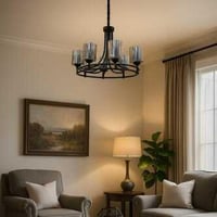 ثريا كلاسيك سقفية مودرن بالوان اسود و ذهبي وفضي –...