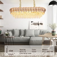 ثريات سقف مودرن كريستال ذهبي ستايل اوروبي