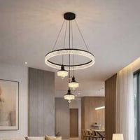 ثريا موردن علاقي اكريليك 50 سم لونين ذهبي واسود -3...