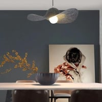 ثريات سقف قبعة من اللباد علي الطراز الياباني