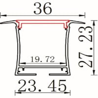 بروفايل ألمنيوم أسود مجرى شريط ليد LED