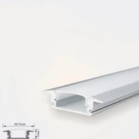 بروفايل المنيوم مجرى شريط ليد عرض 24 مم عمق 7 مم