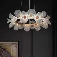 ثريا مودرن ذهبية كريستال- باحجام مختلفة- اضاءة ليد