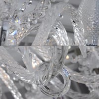 ثريا كلاسيك بكارات كريستال زجاج 30 لمبة فضي- اضاءة...