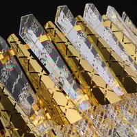 ثريات سقف ذهبي مع كريستال شفاف