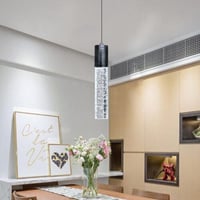 ثريا علاقي مفرد لونين ذهبي و اسود- 3 اضاءات ليد