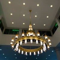 ثريا مسجد إسلامية ذهبية - مقاس 3 متر