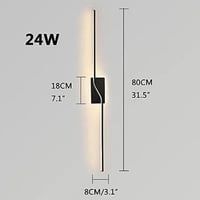 ابليك جداري مودرن اسود 3 اضاءات LED