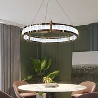 نجفة مودرن دائرية 3 اضاءات ليد 80 سم