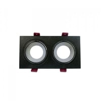 اطار سبوت لايت ضد التوهج بلاستيك مستطيل كروم مدرج...