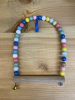 مرجيحة طيور تعليق مع جرس/ مجثم ببغاوات بادجي روز ف...