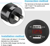 ترهيمة قارئ بطارية مع منفذين USB