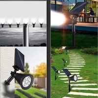 كشاف غرس على الطاقة الشمسية 4 حبات أبيض أو أصفر أو...