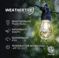 عقد 10 لمبات 10 متر بالطاقة الشمسية