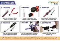 رأس سلك لوح للطاقة الشمسية ( زوج)