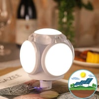 لمبة تخييم شحن وطاقة شمسية 5 شرائح