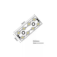 شريحة ليد LED أصفر 12فولت 8 واط