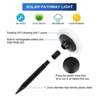 إنارة حدائق غرس على الطاقة الشمسية قرص ملون