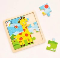 بزل خشبي ١١ سم رسومات منوعة -١٢ حبة