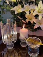 مبخره كريستال + حامل العود