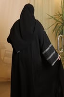 عباية F30 ملكي كلوش اكمام لنن