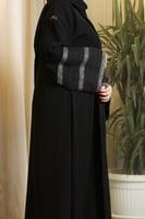 عباية F30 ملكي كلوش اكمام لنن